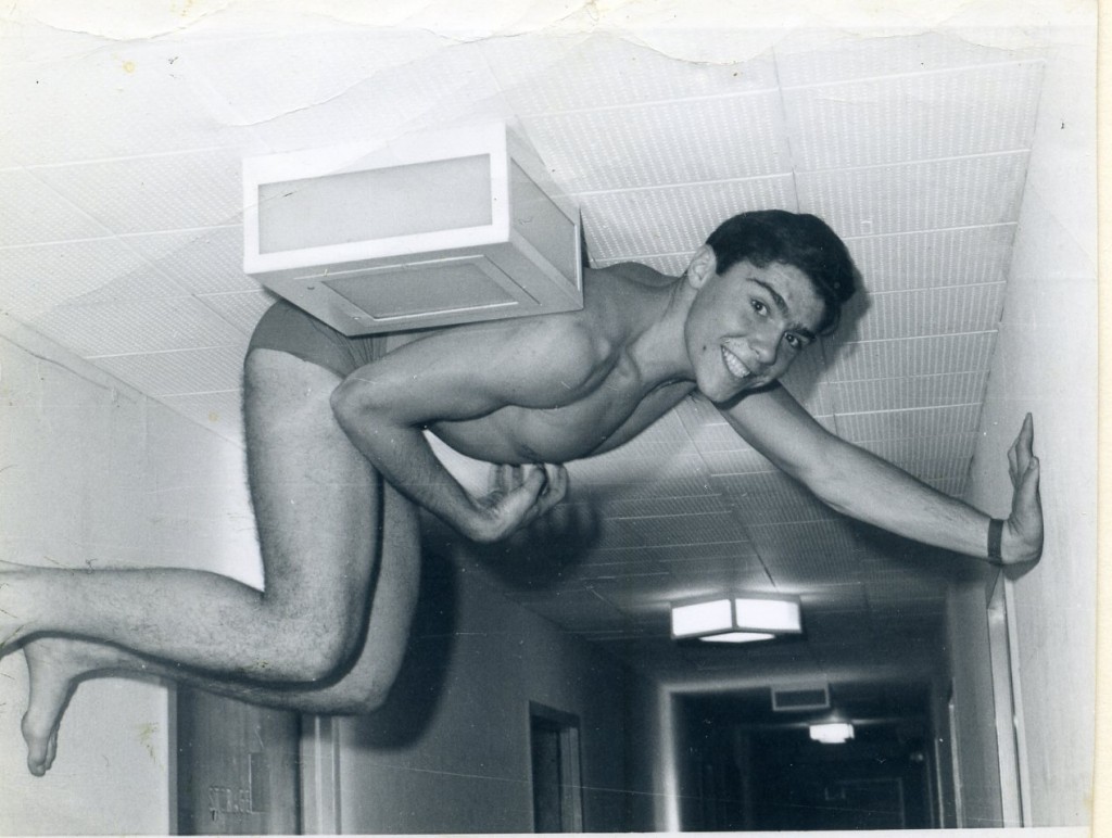 Joe Gambino on the ceiling, Cornell University